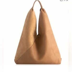 🪅Anthro Shiraleah Chicago Arden Tote Bag - vegan leather camel NEW tan brown